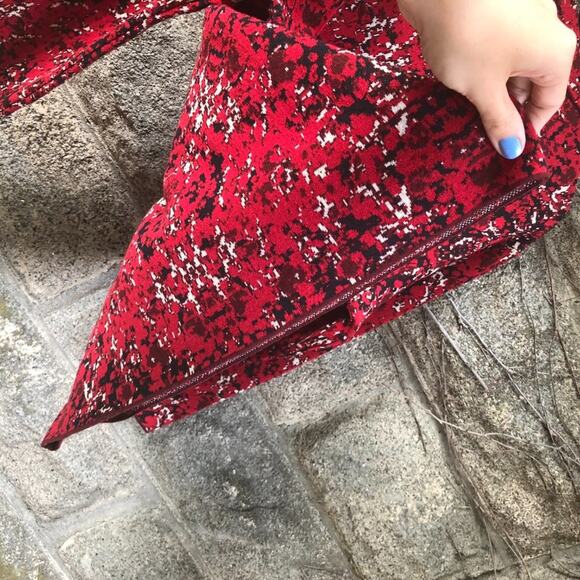 M Missoni Pullover Boxy Jacquard Red & Black Sweater Crew Neck Medium - Picture 10 of 11